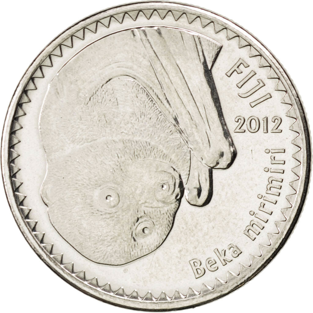 FIJI, 10 Cents, 2012, Royal Canadian Mint, KM #333, MS(63), Nickel Plated...