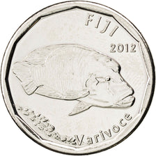 FIJI, 50 Cents, 2012, Royal Canadian Mint, KM #335, MS(63), Nickel Plated...