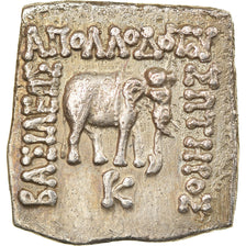 Moeda, Reino Greco-Báctrio, Apollodotos I, Drachm, 160-150 BC, AU(55-58)