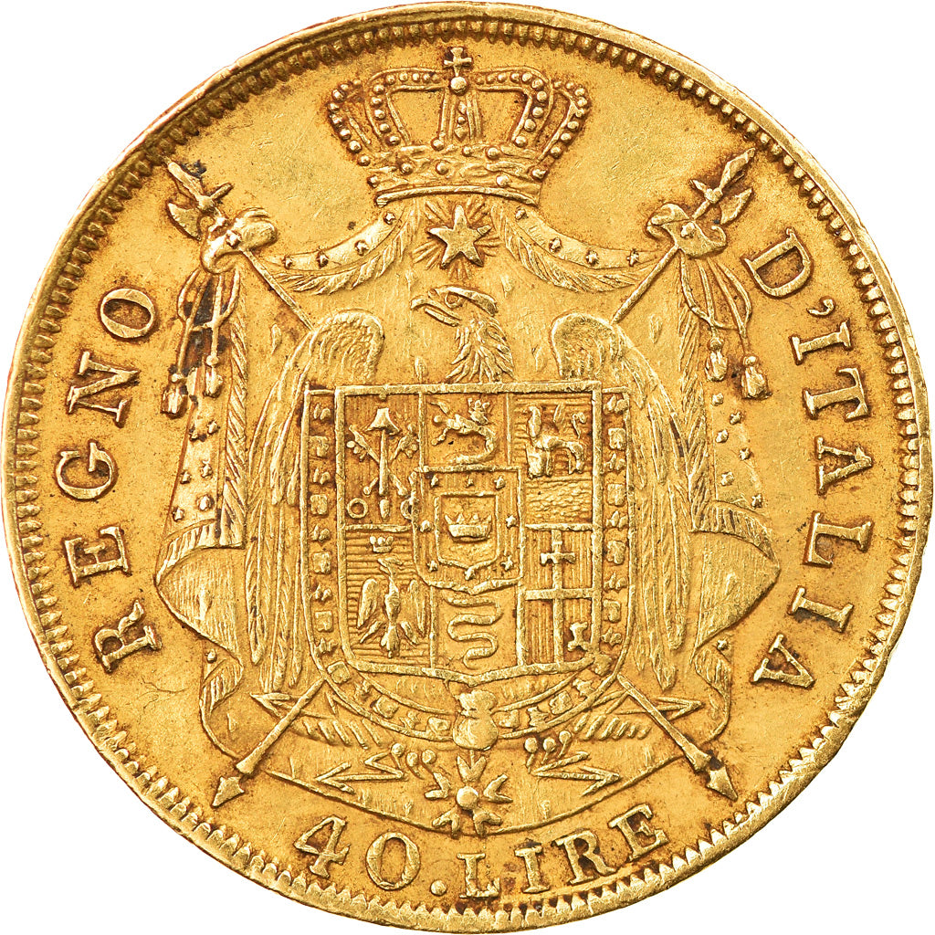 Coin, ITALIAN STATES, KINGDOM OF NAPOLEON, Napoleon I, 40 Lire, 1814, Milan