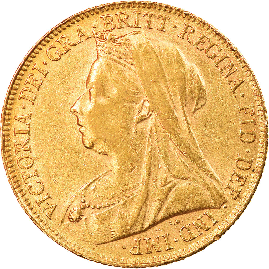 Coin, Australia, Victoria, Sovereign, 1901, Perth, AU(50-53), Gold, KM:13