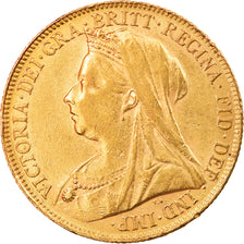 Coin, Australia, Victoria, Sovereign, 1901, Perth, AU(50-53), Gold, KM:13