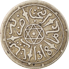 Coin, Morocco, 'Abd al-Aziz, 1/2 Dirham, 1900/1318 AH, Paris, EF(40-45), Silver