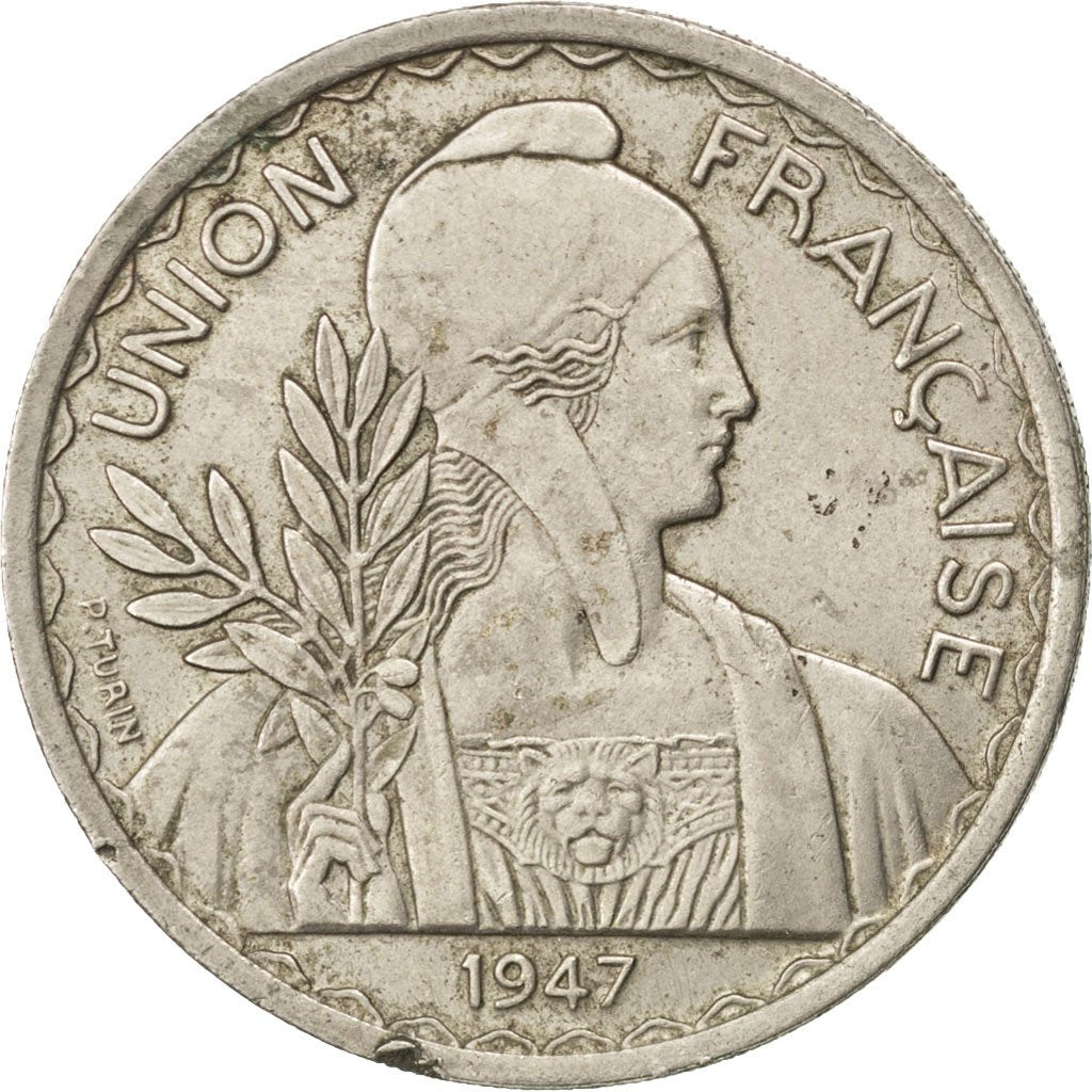 Indocina francese, Piastre, 1947, BB, Rame-nichel, KM:32.2, Lecompte:320