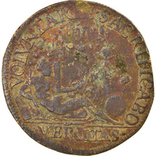 France, Token, Royal, Charles IX, Piété et Justice, VF(30-35), Brass