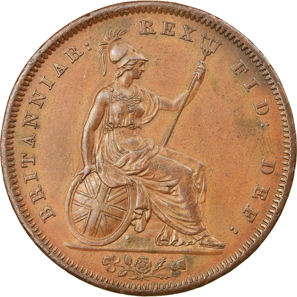 Coin, Great Britain, George IV, Penny, 1826, London, AU(55-58), Copper, KM:693