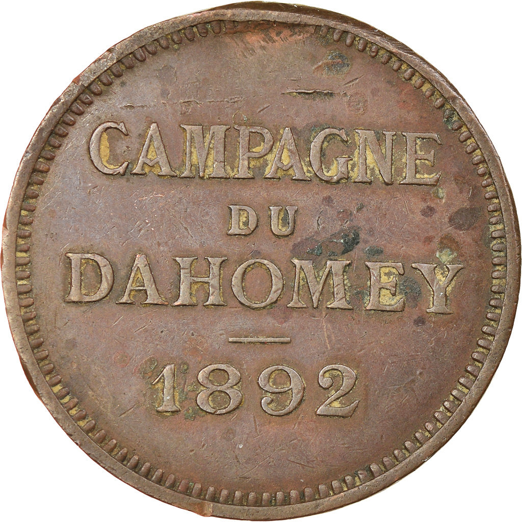 Coin, FRENCH COLONIES, Dahomey, Toffa, Module 10 Centimes, 1892, EF(40-45)