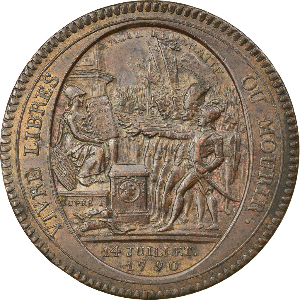 Moneta, Francja, Monneron, 5 Sols, 1792, Birmingham, AU(55-58), Bronze, KM:Tn31