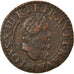 Moneta, Francia, Louis XIII, Double Tournois, 1612, Toulouse, BB, Rame, CGKL:436