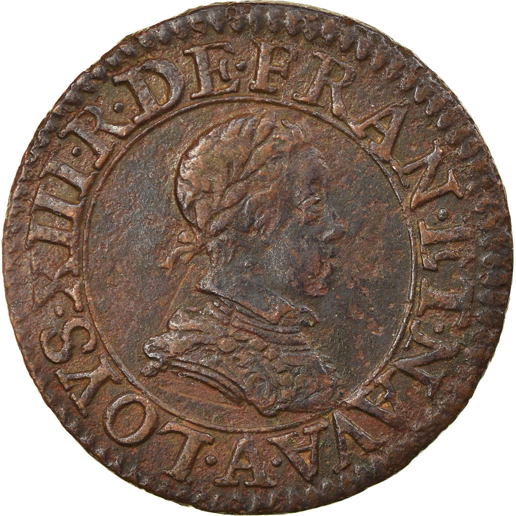 Monnaie, France, Louis XIII, Double Tournois, 1612, Paris, TTB, Cuivre, CGKL:386