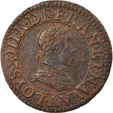 Monnaie, France, Louis XIII, Double Tournois, 1612, Paris, TTB, Cuivre, CGKL:386