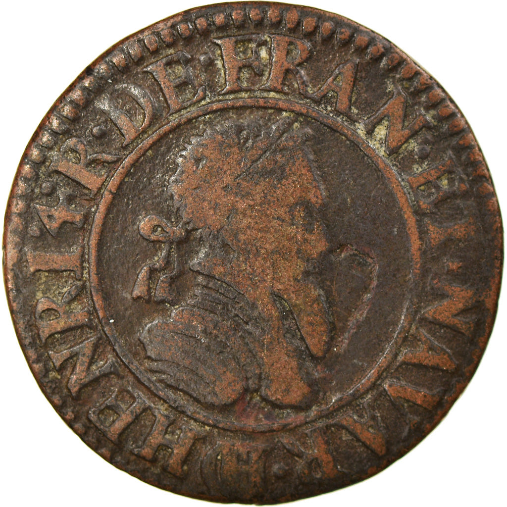 Münze, Frankreich, Henri IV, Double Tournois, 1591, Châlons-en-Champagne, S