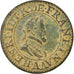 Moneda, Francia, Henri IV, Double Tournois, 1609, Paris, BC+, Cobre, CGKL:222