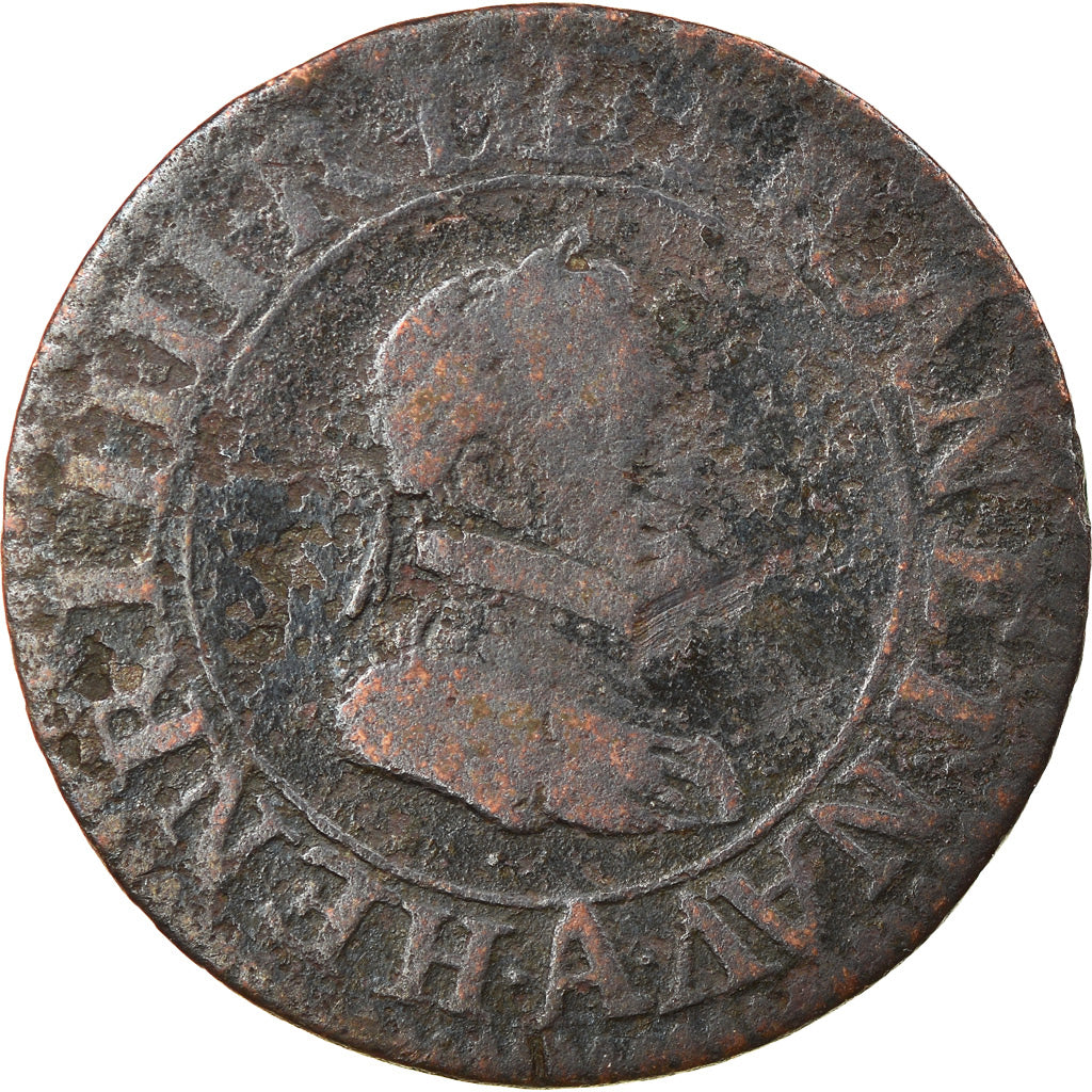 Munten, Frankrijk, Henri IV, Double Tournois, 1603, Paris, ZG+, Koper, CGKL:222