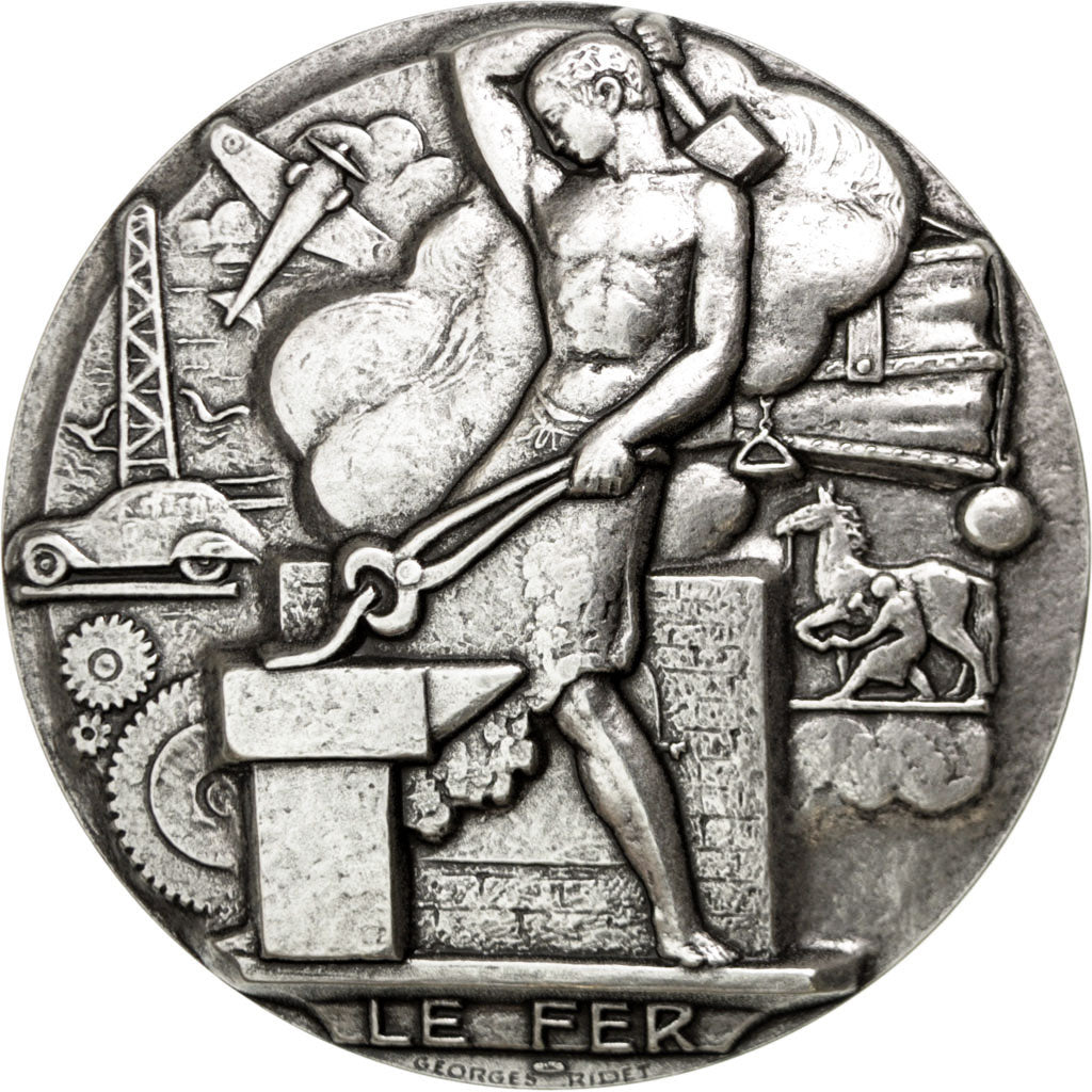 Frankreich, Medal, The Fifth Republic, Business & industry, STGL, Silvered