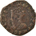 Moneta, Francja, Charles X, Double Tournois, 1593, Dijon, VF(30-35), Miedź