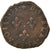 Moeda, França, Charles X, Double Tournois, 1593, Dijon, VF(30-35), Cobre