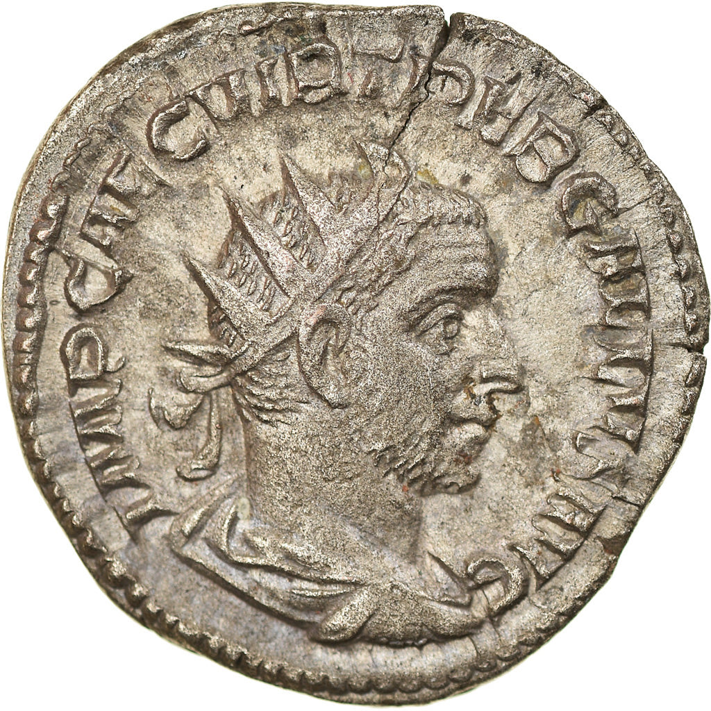 Moneta, Trebonianus Gallus, Antoninianus, 251-253, Roma, EF(40-45), Bilon