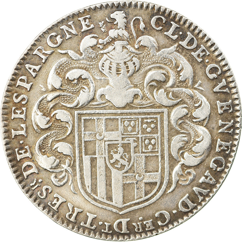 Francja, Token, Claude de Guenegaud, 1644, EF(40-45), Srebro, Feuardent:5627