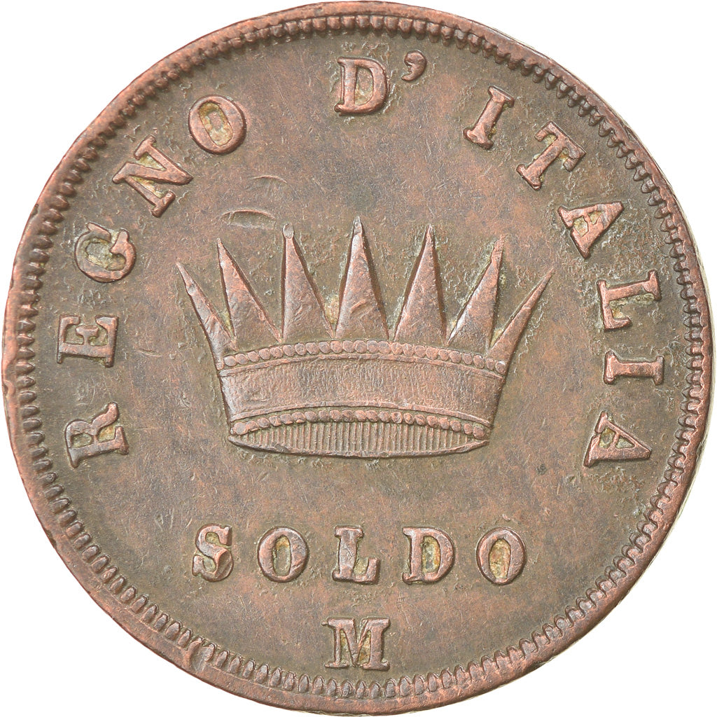 Moneta, STATI ITALIANI, KINGDOM OF NAPOLEON, Napoleon I, Soldo, 1811, Milan