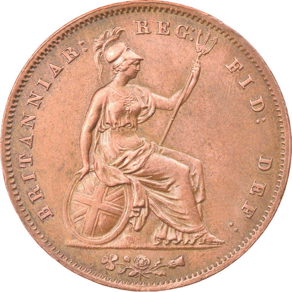 Coin, Great Britain, Victoria, Penny, 1854, AU(50-53), Copper, KM:739