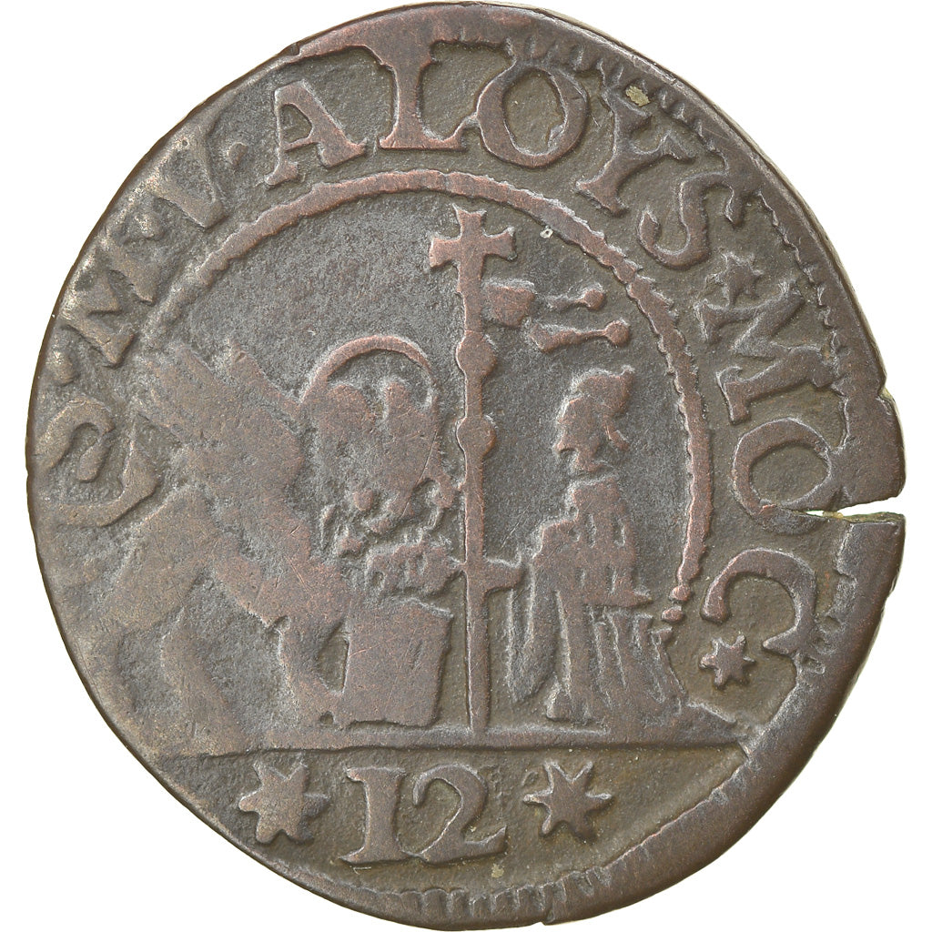Coin, ITALIAN STATES, VENICE, Alvise Mocenigo III, Soldo, 12 Bagattini