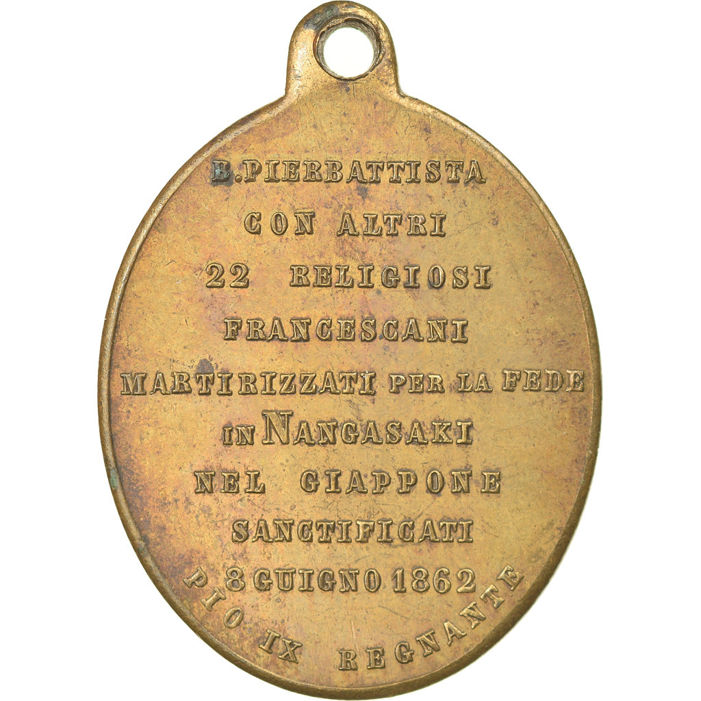 Vaticaan, Medaille, Pius IX, Beatification of the 26 Martyrs of Nagasaki, 1862