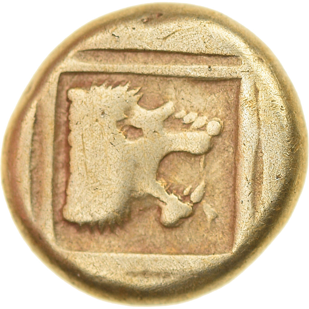 Coin, Lesbos, Mytilene, Hekte, 455-427 BC, VF(30-35), Electrum