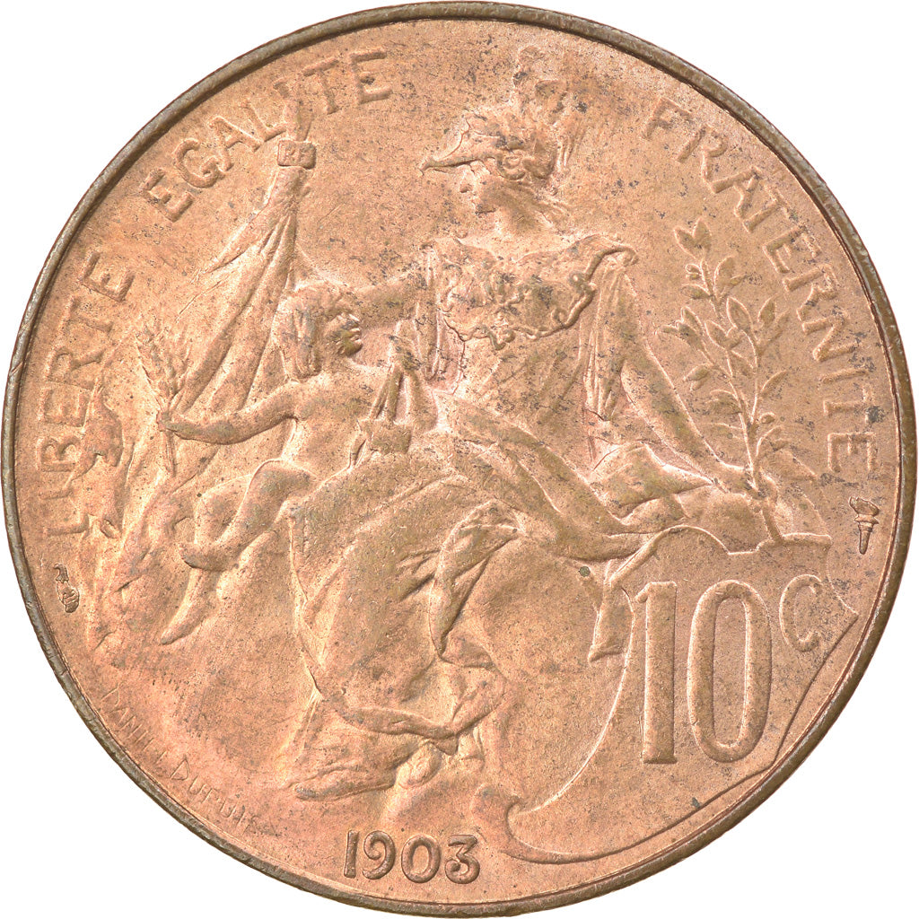 Munten, Frankrijk, Dupuis, 10 Centimes, 1903, Paris, UNC-, Bronze, KM:843