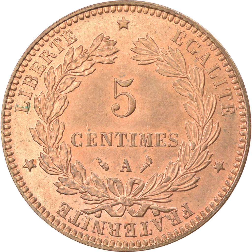 Münze, Frankreich, Cérès, 5 Centimes, 1897, Paris, STGL, Bronze, KM:821.1