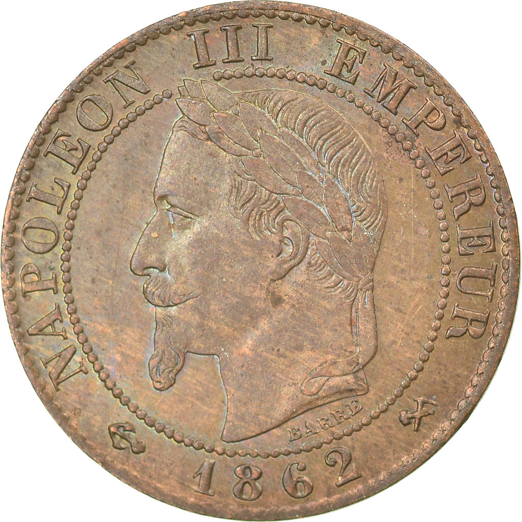 Coin, France, Napoleon III, Napoléon III, Centime, 1862, Bordeaux, MS(65-70)