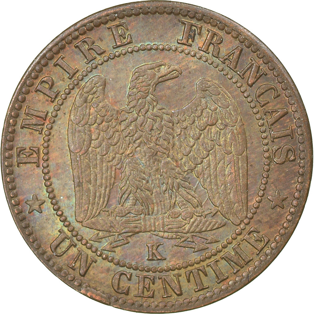 Coin, France, Napoleon III, Napoléon III, Centime, 1862, Bordeaux, MS(65-70)