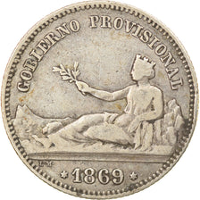 Coin, Spain, Provisional Government, Peseta, 1869, Madrid, VF(30-35), Silver