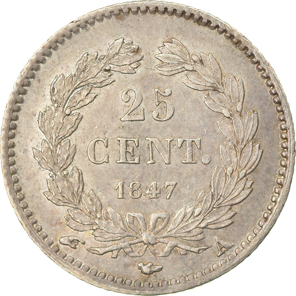 Coin, France, Louis-Philippe, 25 Centimes, 1847, Paris, MS(63), Silver