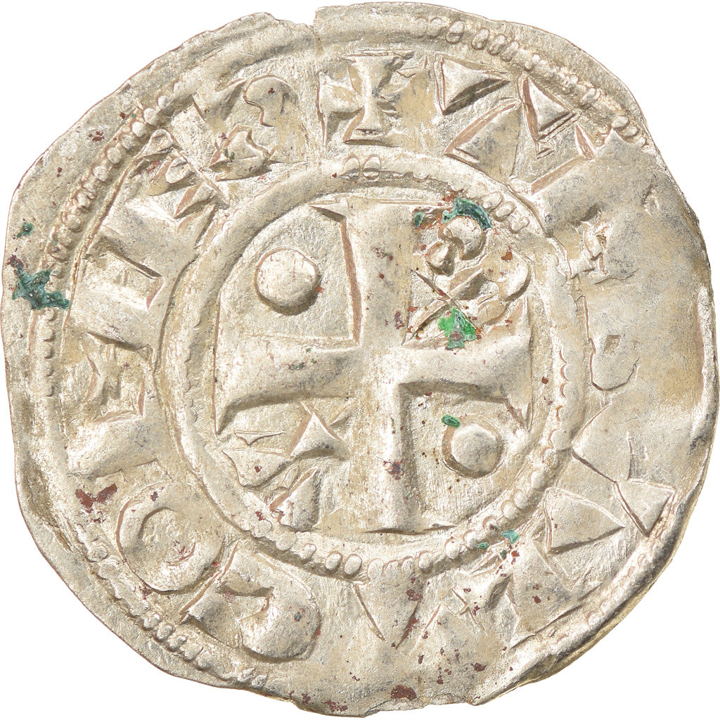 Coin, France, Champagne, Thibaut II, Denarius, Provins, EF(40-45), Silver