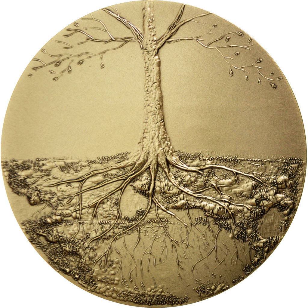 FRANCE, Flora, The Fifth Republic, Medal, MS(65-70), Bronze, 72, 190.00