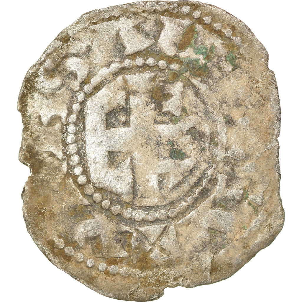 Moneta, Francja, Anjou, Foulques IV, Denarius, Angers, VF(20-25), Srebro