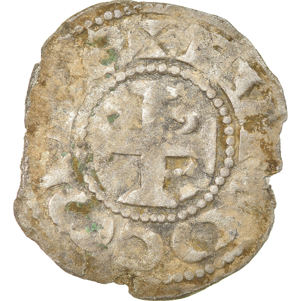 Moneta, Francja, Anjou, Foulques IV, Denarius, Angers, VF(20-25), Srebro