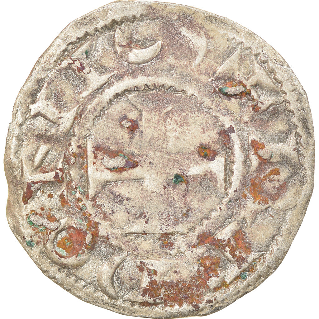 Moeda, França, Bretagne, Conan III, Denarius, Rennes, EF(40-45), Prata