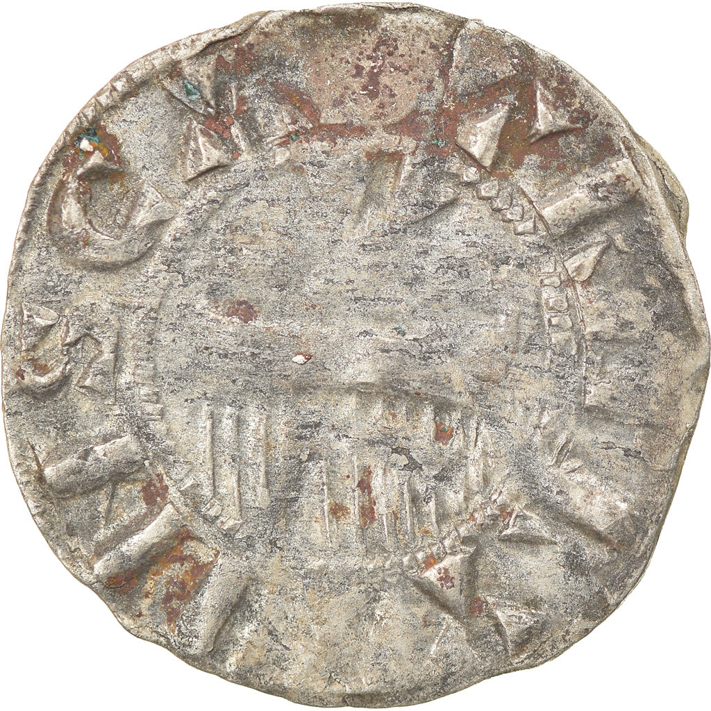 Moneta, Francja, Champagne, Thibaut II, Denarius, Provins, VF(30-35), Srebro