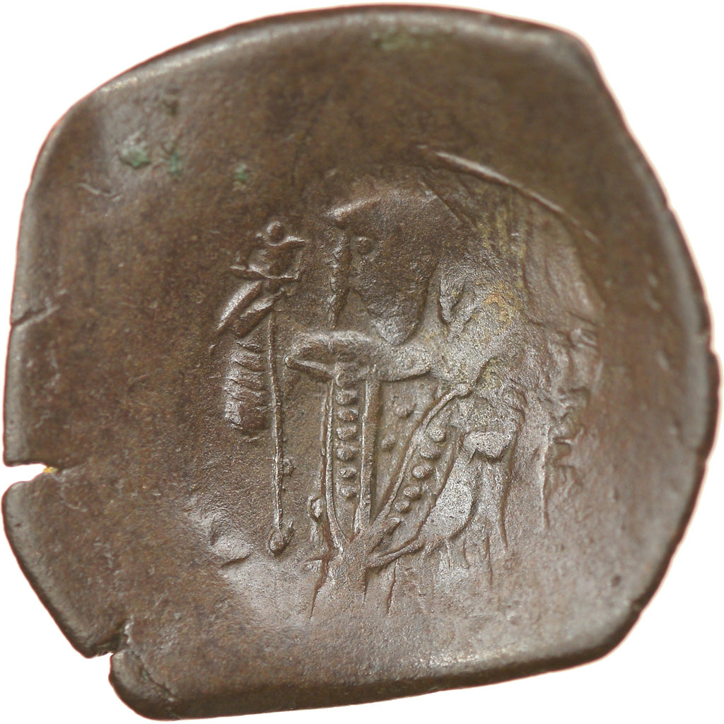 Moeda, Isaac II Angelos, Aspron trachy, 1185-1195, Constantinople, F(12-15)