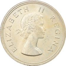 Coin, South Africa, Elizabeth II, 2-1/2 Shillings, 1958, AU(55-58), Silver