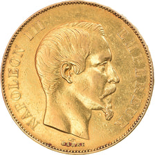 Moneta, Francia, Napoleon III, Napoléon III, 50 Francs, 1855, Paris, BB, Oro