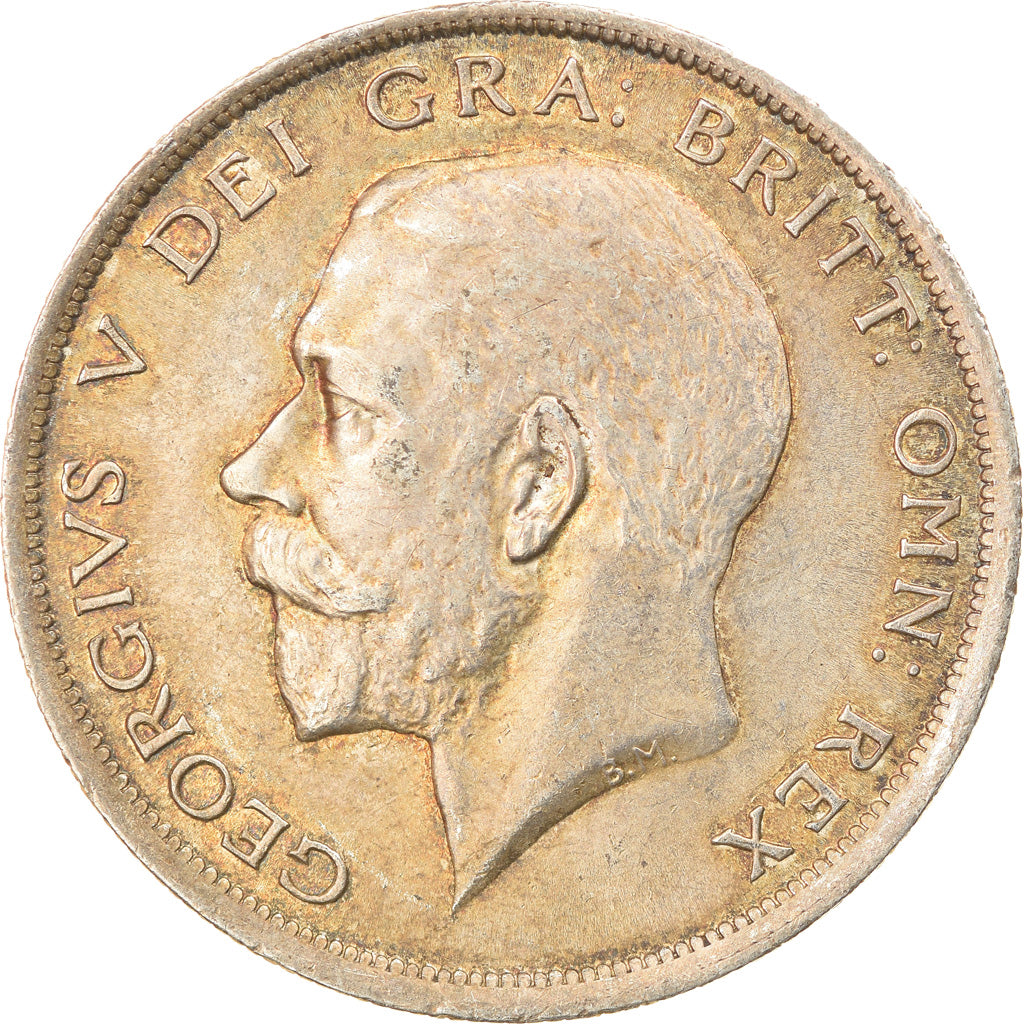 Coin, Great Britain, George V, 1/2 Crown, 1918, AU(55-58), Silver, KM:818.1