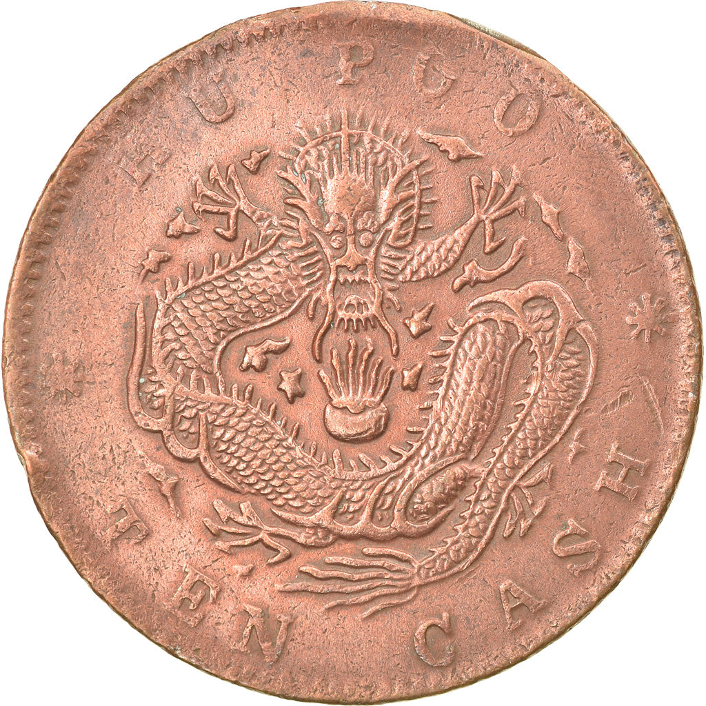 Coin, China, EMPIRE, Kuang-hs, 10 Cash, 1903-1905, EF(40-45), Copper, KM:4.1