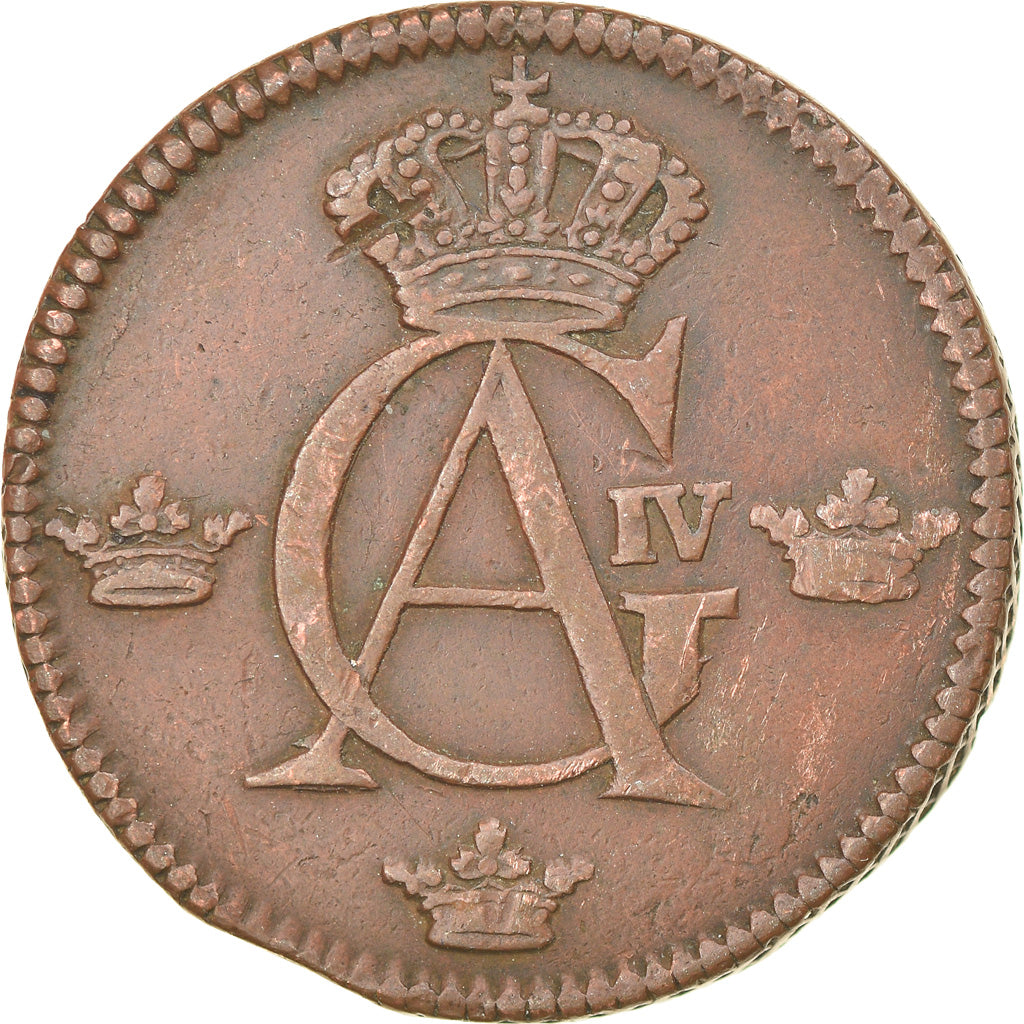 Coin, Sweden, Gustaf IV Adolf, 1/2 Skilling, 1803, EF(40-45), Copper, KM:565