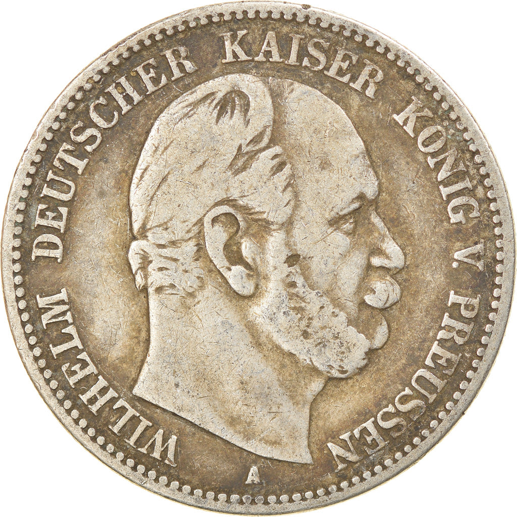 Coin, German States, PRUSSIA, Wilhelm I, 2 Mark, 1876, Berlin, VF(30-35)