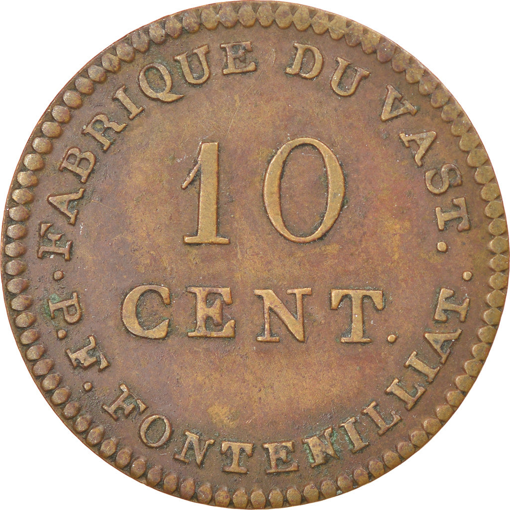 Moneta, Francia, Louis XVIII, 10 Centimes, Vast, SPL-, Bronzo, Brandon:256