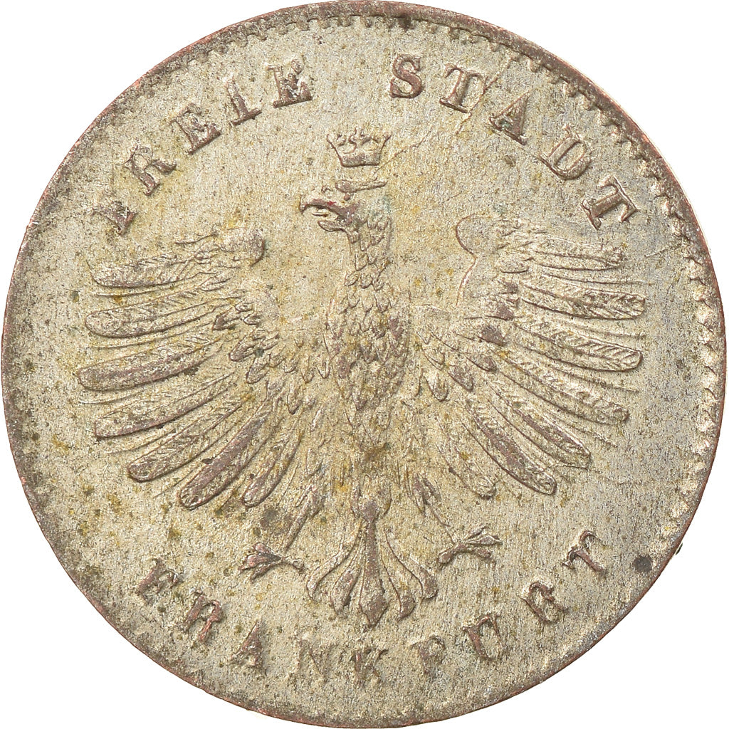 Coin, German States, FRANKFURT AM MAIN, Kreuzer, AU(55-58), Silver, KM:317