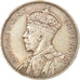 Coin, Mauritius, George V, Rupee, 1934, AU(50-53), Silver, KM:17